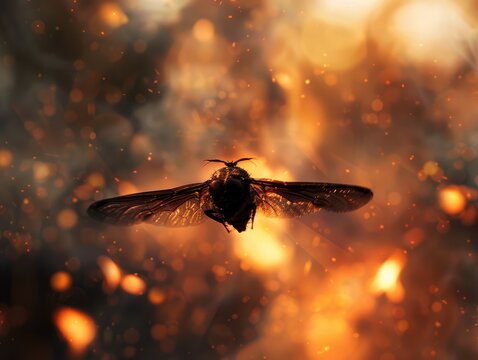 fly on fire