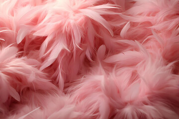Soft Pink Feathers Background