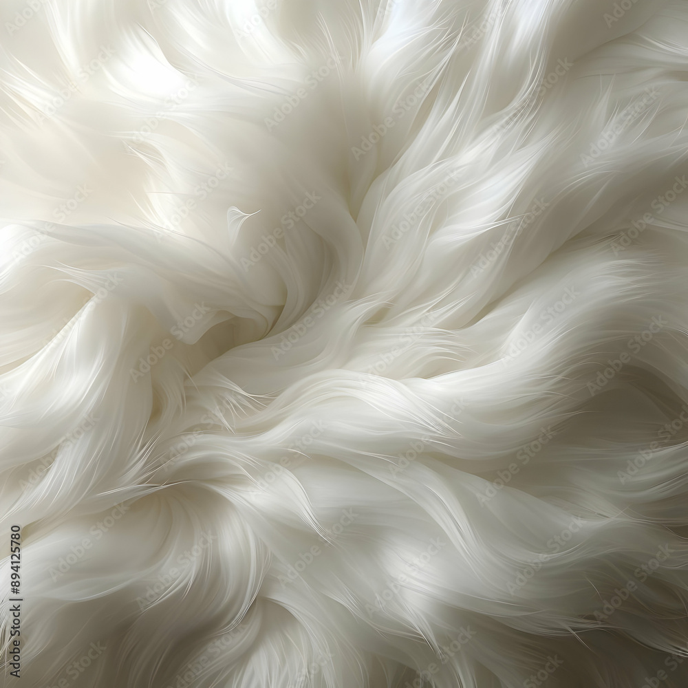 Sticker White Furry Abstract Background