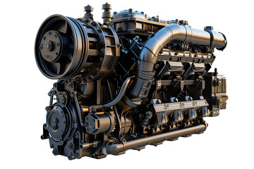 Modern Car engines isolated on transparent background	
