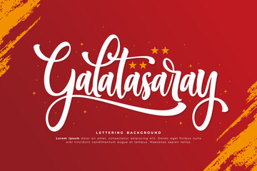 galatasaray lettering background template design