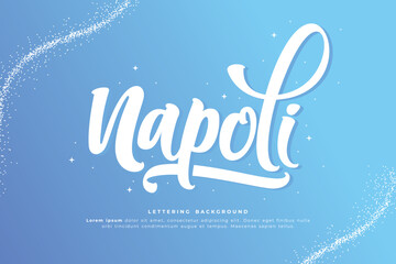 napoli lettering background template design