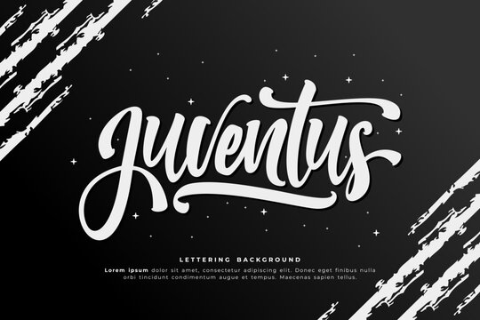 juventus lettering background template design
