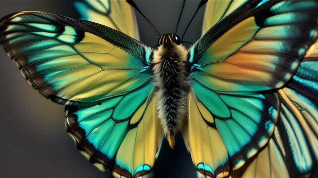 butterfly on a leaf ,generative ai