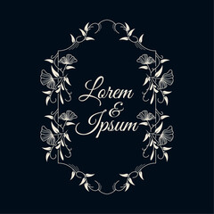 DECORATIVE ART FLORAL 160,  NATURE BOTANICAL FRAME	