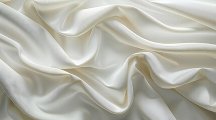 Fototapeta premium Creamy White Fabric Drape Texture