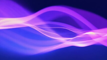 Cascading waves of purple and blue light pulsate and shift creating a sense of movement and fluidity.