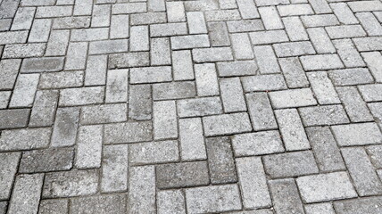 Outdoor gray paving blocks stone texture