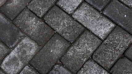 Outdoor gray paving blocks stone texture
