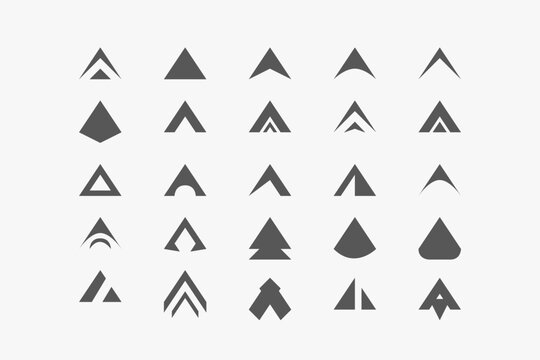Arrow head, bullet vector set collection