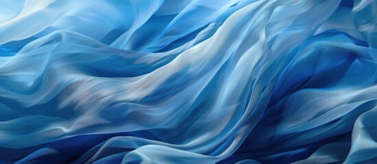 Obraz premium Abstract Blue Fabric Waves