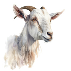 Fototapeta premium goat isolated on white background