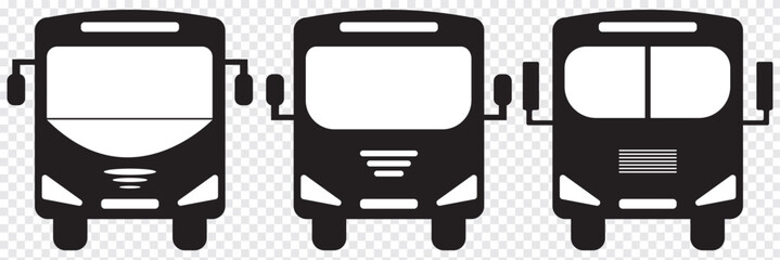 Bus icon, logo isolated on transparent background. Eps 10.
