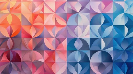 Gradient geometric shapes forming a dynamic pattern