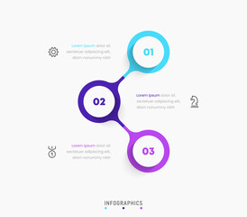 Vector Infographic label design template with icons and 3 options or steps. Can be used for process diagram, presentations, workflow layout, banner, flow chart, info graph.
