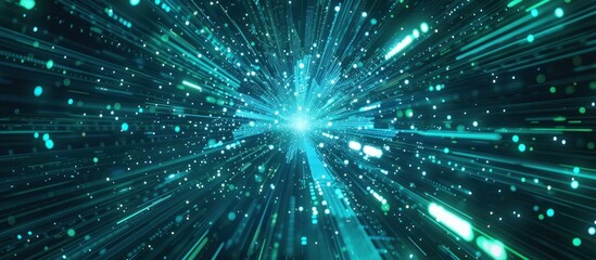 Abstract Blue and Green Light Streaks