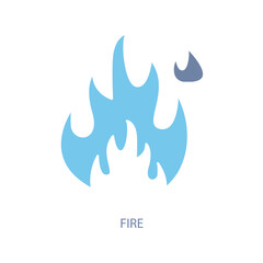 fire concept line icon. Simple element illustration. fire concept outline symbol design.