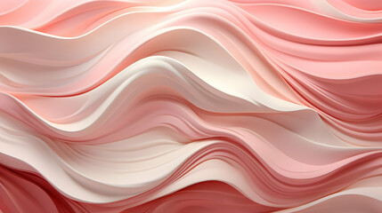 Abstract Pink & White Wave Background