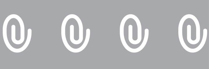 Clip Attachment Icon Set. Paper Clip for Documents Vector Symbol. Paperclip Design.