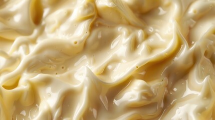 Close-up of Creamy Yellow Substance