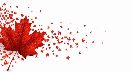 A vibrant Canada flag stands out on a clean white background, perfect for showcasing patriotism and national pride.