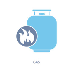gas concept line icon. Simple element illustration.gas concept outline symbol design.