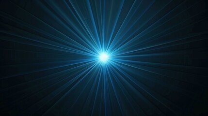 Obraz premium A vibrant blue light explosion radiates from the center, contrasting ly against a deep black background for dramatic effect.
