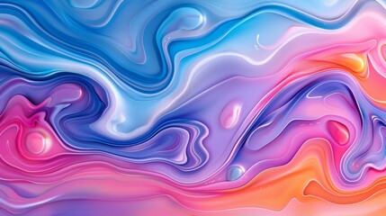 Vibrant abstract fluid art in pink, blue, and purple tones creating a mesmerizing and creative swirl pattern. High-quality background or wallpaper.