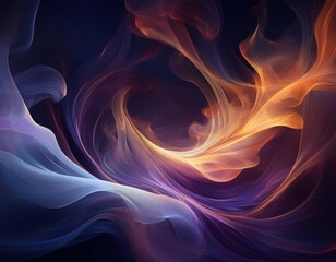Elegant Abstract Smoke Art: Organic Shapes and Mysterious Trails