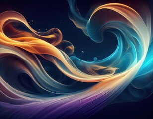 Elegant Abstract Smoke Art: Organic Shapes and Mysterious Trails