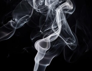 Elegant Abstract Smoke Art: Organic Shapes and Mysterious Trails