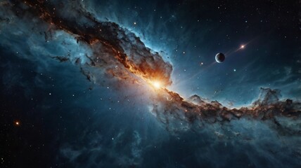 Fototapeta premium Nebula in space, galaxy, universe. Astronomy Wallpaper background