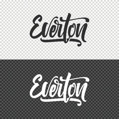 everton lettering clipart template design