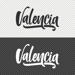 valencia lettering clipart template design