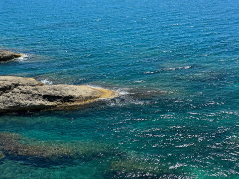 Rocky coast of Mediterranean sea