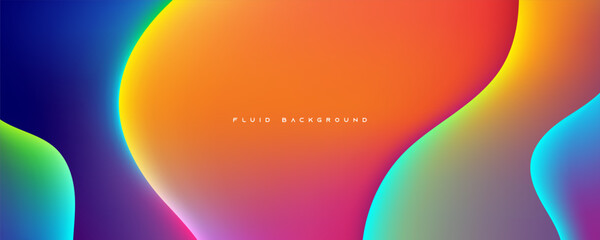 Abstract fluid background design colorful wavy liquid decoration