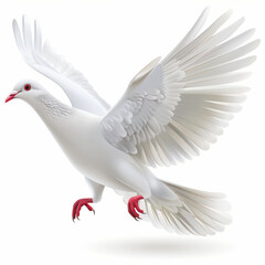 Fototapeta premium Pigeon isolated on white background.