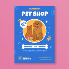 Pet shop flyer template, Pet care, Pet sitting