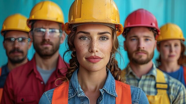 United for Labor Day: Diverse Workers Celebrate Together in Commemorative Poster