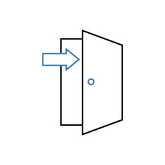 fire exit concept line icon. Simple element illustration.fire exit concept outline symbol design.