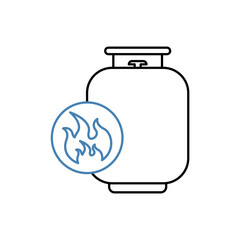 gas concept line icon. Simple element illustration.gas concept outline symbol design.