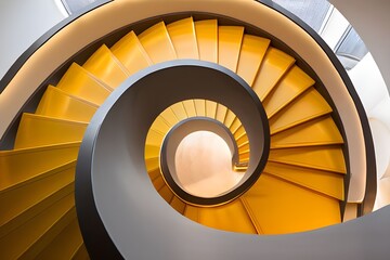 Fototapeta premium spiral staircase. building and architectural concept.