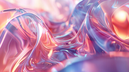 Obraz premium Abstract Pink and Blue Liquid Swirls.