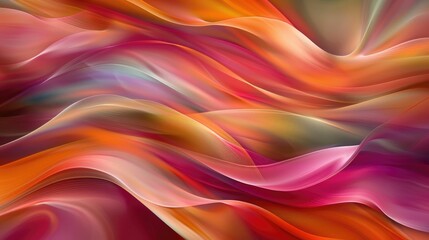 Obraz premium Smooth, flowing waves of color blending seamlessly