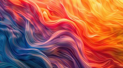 Fototapeta premium Smooth, flowing waves of color blending seamlessly