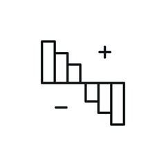 Financial chart icon. Simple financial chart icon for social media, app, and web design. Vector illustration