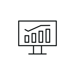 Market analysis icon. Simple market analysis icon for social media, app, and web design. Vector illustration.