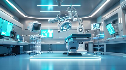 Sterile operating room with advanced robotic surgery tools