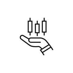 Candlestick chart icon. Simple candlestick chart icon for social media, app, and web design. Vector illustration
