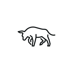 Bull market icon. Simple bull market icon for social media, app, and web design. Vector illustration.
